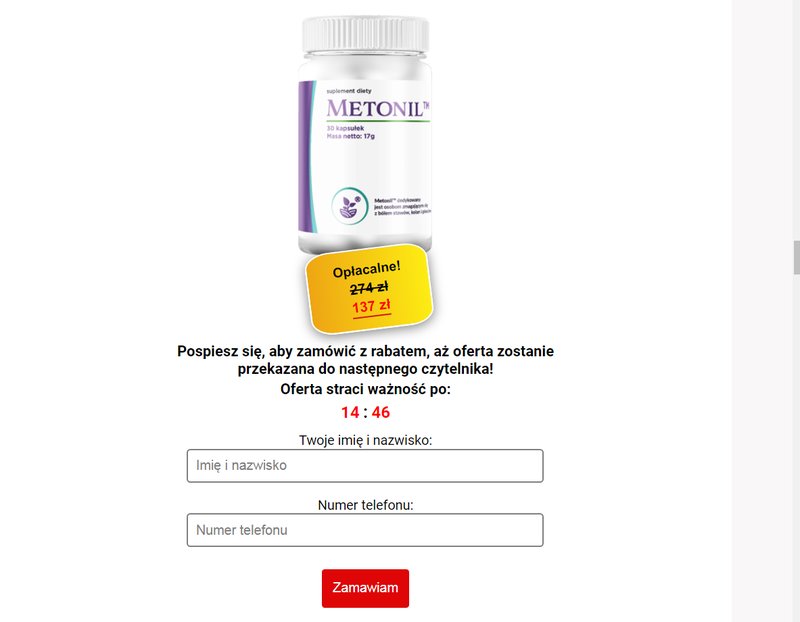 Image: Rozwiązanie dla Problematyk Metabolizmu - Metonil